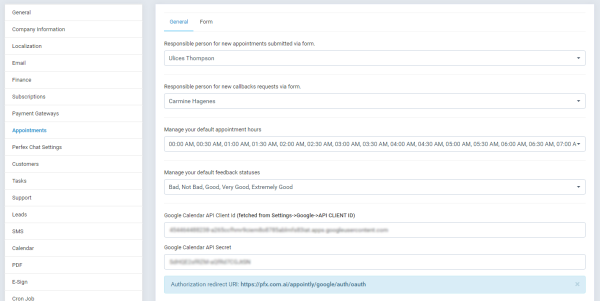 Client Appointment setting